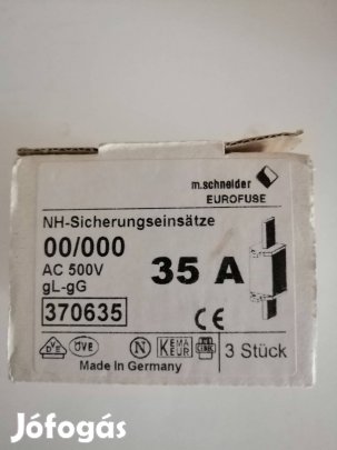 Schneider 35A Biztosító 500V 120kA gL-gG Biztosító 1500ft a csomag