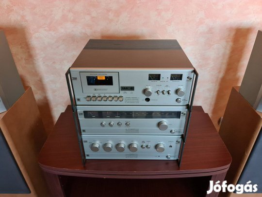 Schneider 3 részes hi-fi torony erősítő kazettás magnó deck tuner