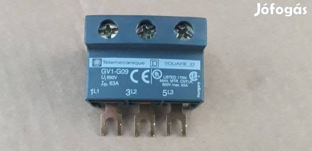 Schneider GV1-G09 betápláló blokk, GV1G09, sorkapocs blokk