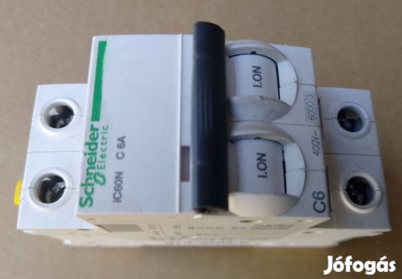 Schneider kismegszakitó, Acti9 iC60N, 2P, C 6A, A9F04206