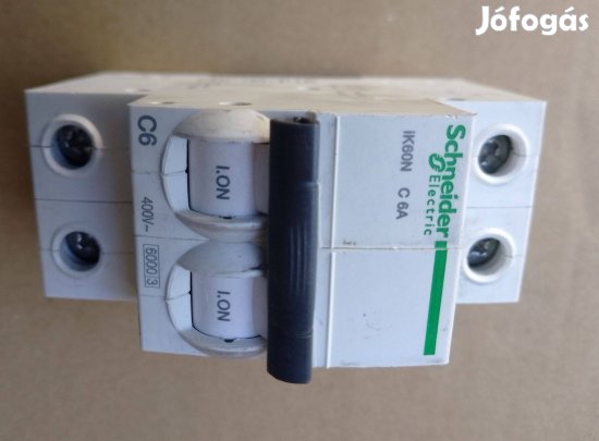 Schneider kismegszakító ik60N, 2P C 6A, Schneider A9K24206