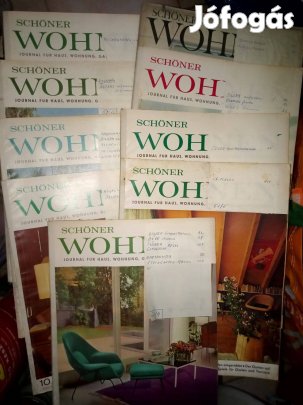 Schöner Wohnen német magazinok 9db