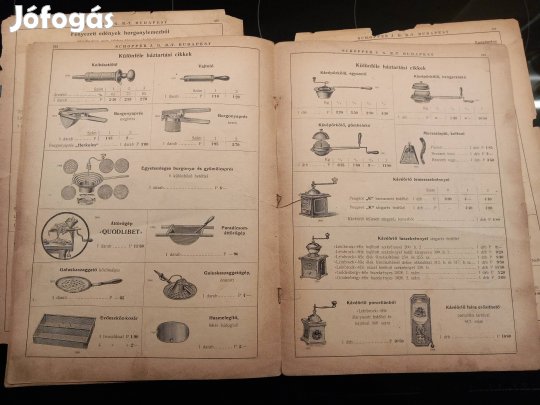 Schopper J. antik árjegyzék edény kávé daráló