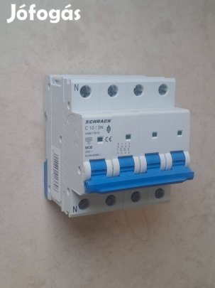 Schrack kismegszakító Amparo 6kA, C 10A, 3+N