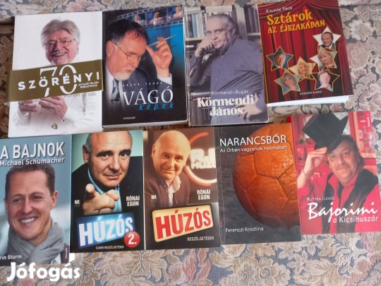 Schumacher, Szörényi, Vágó, Bajor, és más életrajzi könyvek