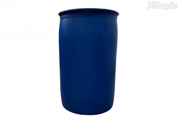 Schütz vagy Mauser 220 literes, kék színű, rögzített tetejű hordók