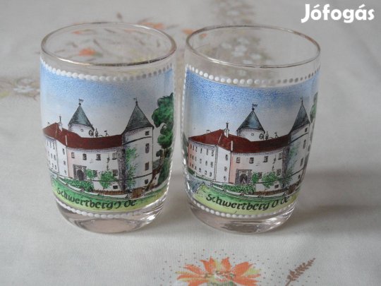 Schwertberg üveg emlék pohár ( 2 db. )
