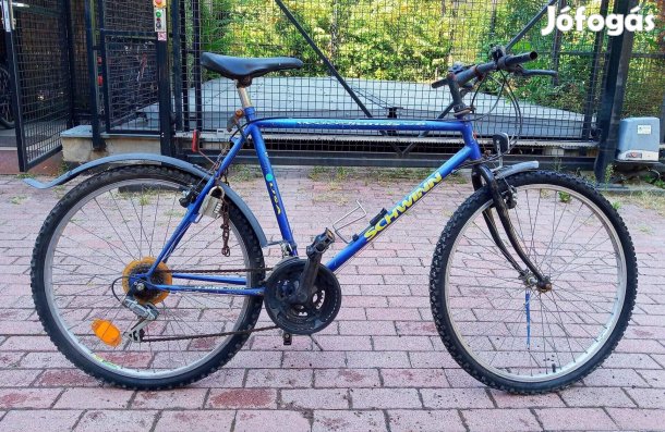 Schwinn Csepel Woodlands c5 kék kerékpár. Retró, a 90-es évekből