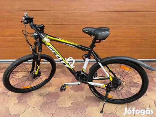 Scott Peak mtb, 26-os kerékpár, 21 sebességes, fekete-neon sárga, szup