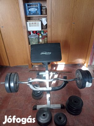 Scott pad + francia rúd + súlyok