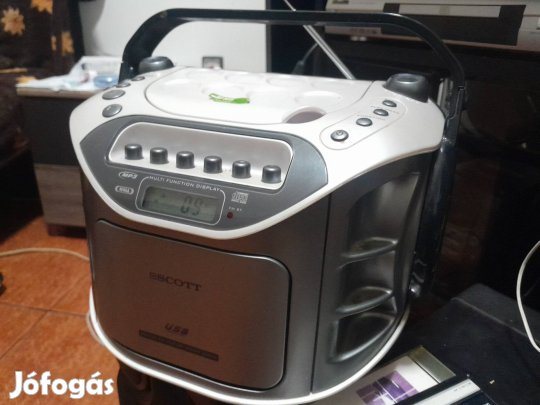 Scott újszerű CD-S, rádiós, kazettás magnó 