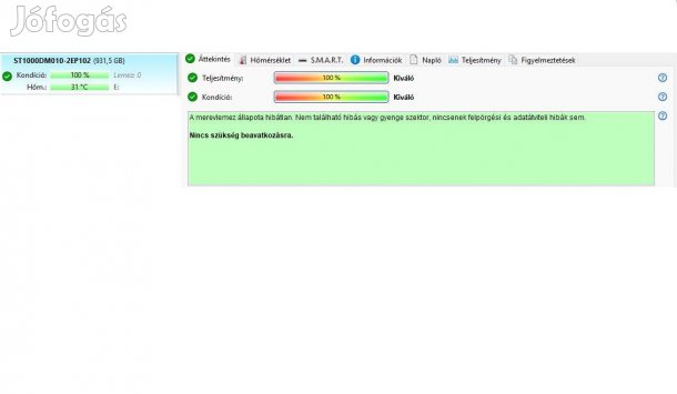 Seagate 1TB-os Belső merevlemez SATA 3 csatlakozással
