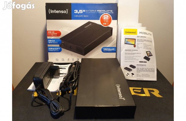 Seagate - Intenso 2TB USB 3.0 Fém külső merevlemez winchester újszerű