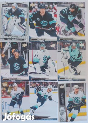 Seattle Kraken NHL kártyák Grubauer Jones Eberle Schultz