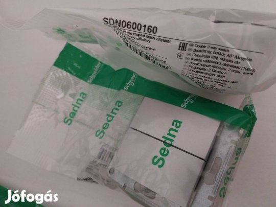 Sedna 106+6 kettős váltó kapcsoló Alumínium SDN0600160