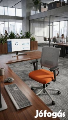 Sedus Netwin NW-100 irodai forgószék, narancs színű - használt bútor