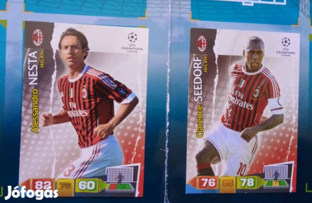 Seedorf és Nesta (AC Milan) Panini UEFA Champions League kártya
