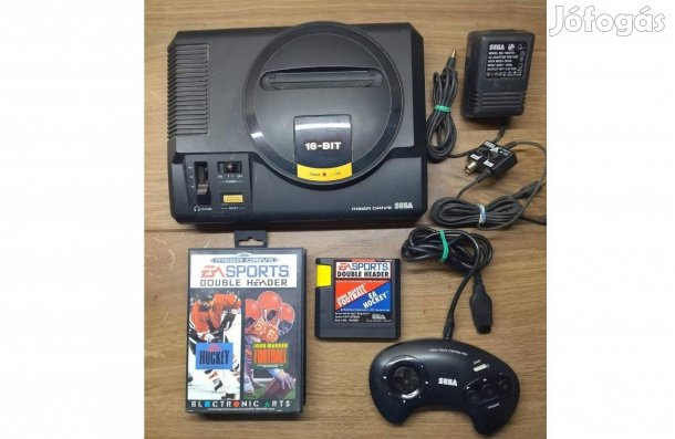 Sega Mega Drive 16-Bit játékkal, kontrollerrel, működik!