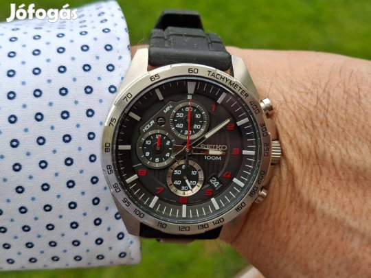 Seiko Chronograph férfi karóra SSB325P1 Japán pontosság, fekete-piros