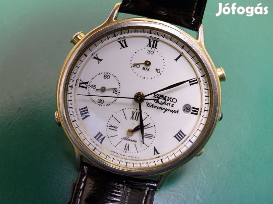 Seiko Férfi Karóra Quartz Szerkezettel Modern Chronograph Ébresztős