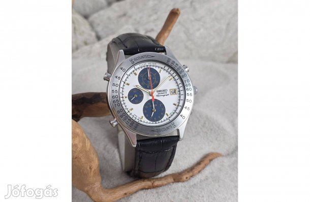 Seiko 'Pulse meter ' retro férfi karóra, számla és garancia, 1991.07