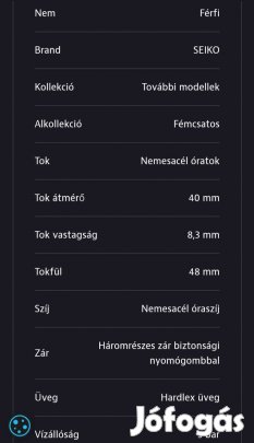 Seiko férfi karóra 