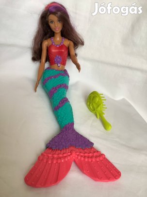 Sellő barbie baba kiegészítővel + szinváltós kis hableány