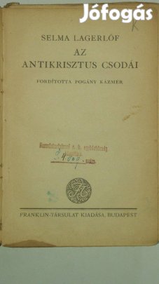 Selma Lagerlöf Az antikrisztus csodái