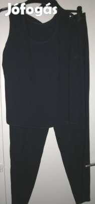 Selyemzsorzsett topp és nadrág,sötétkék,46-méret,szinte új!/48