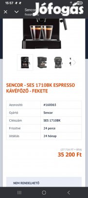 Sencor kávéfőző SES1710 BK