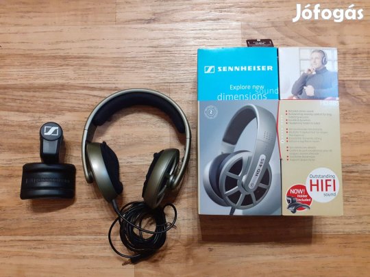 Sennheiser HD 485 fejhallgató, eredeti dobozában + tartó