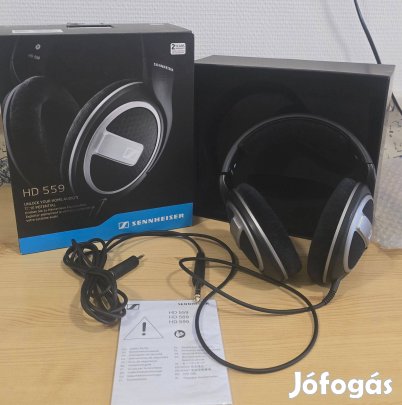 Sennheiser HD 559 nyitott fejhallgató, levehető kábellel, dobozban