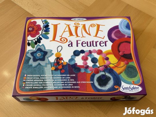 Sentosphere gyapjú nemezelő kreatív játék demó kibontott