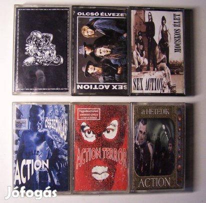 Sex Action / Action kazetta-kollekció (6 db, pl.: Olcsó élvezet, stb.)