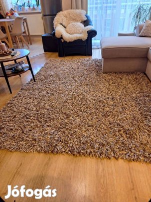 Shaggy szőnyeg bézs 170×240 cm 