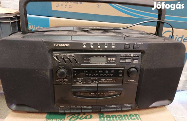 Sharp 2 kazettás magnó. Retro. Vintage