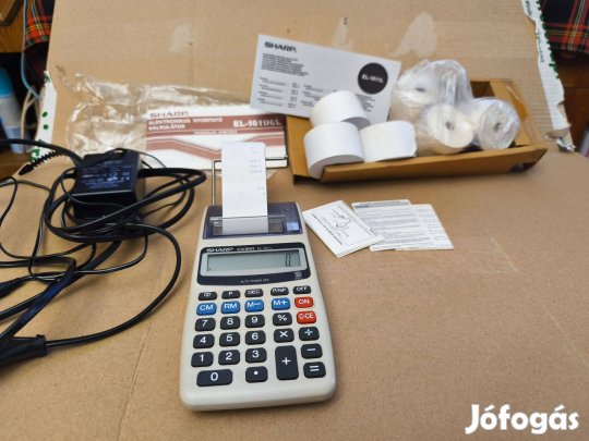 Sharp EL-1611V nyomtatós szalagos elemes számológép