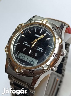 Sharp ana-digi kvarc karóra (analóg + digitális kijelző), fémcsattal