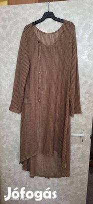 Shein barna kötött lukacsos kardigán nagy méretű 3XL-es