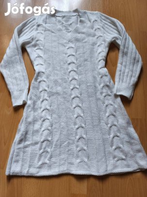 Shein csodaszép fehér női kötött ruha S