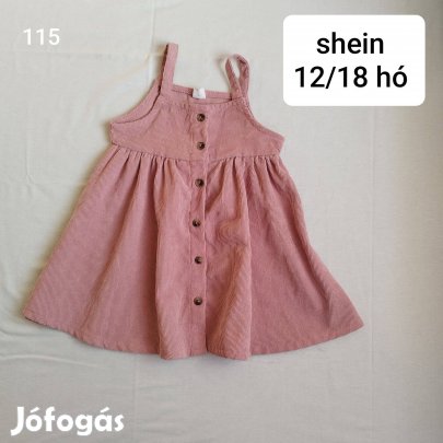Shein rózsaszín ruha 12/18 hó