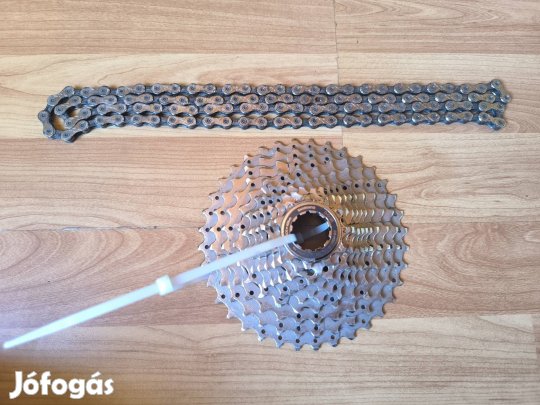 Shimano Deore 10-es fogaskoszorú KMC X10 lánccal