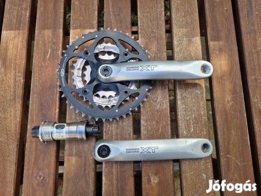 Shimano Deore XT M751 octalink hajtómű és középcsapágy