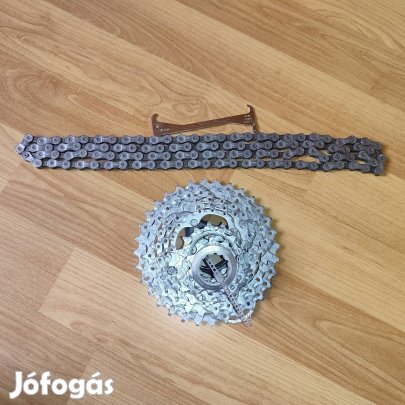 Shimano XT 9-es fogaskoszorú lánccal