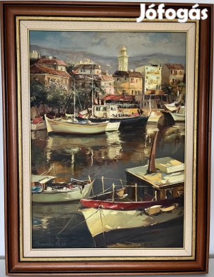 Shimsky András Hajók 70x50cm olaj festmény