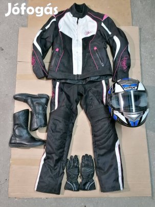 Shox Lady M-es+csizma+kesztyű+sisak