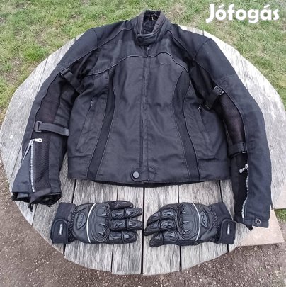 Shox motoros kabát "L" méret + kesztyű együtt