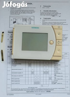 Siemens REV24 digitális szobatermosztát + Kültéri hőmérséklet érzékelő
