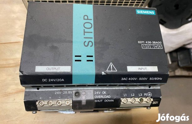 Siemens Sitop 24VDC tápegység 20A-es eladó