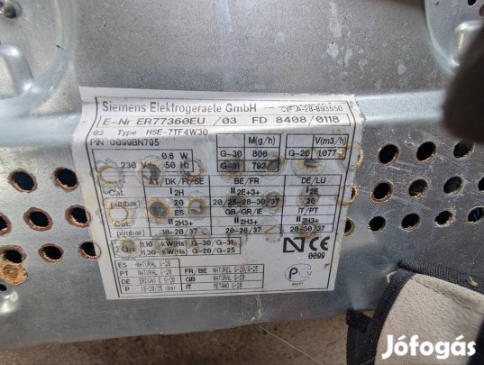 Siemens beépíthető gáz főzőlap 